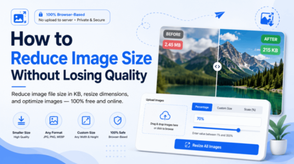 Reduce Image Size Without Losing Quality – Free Tool
